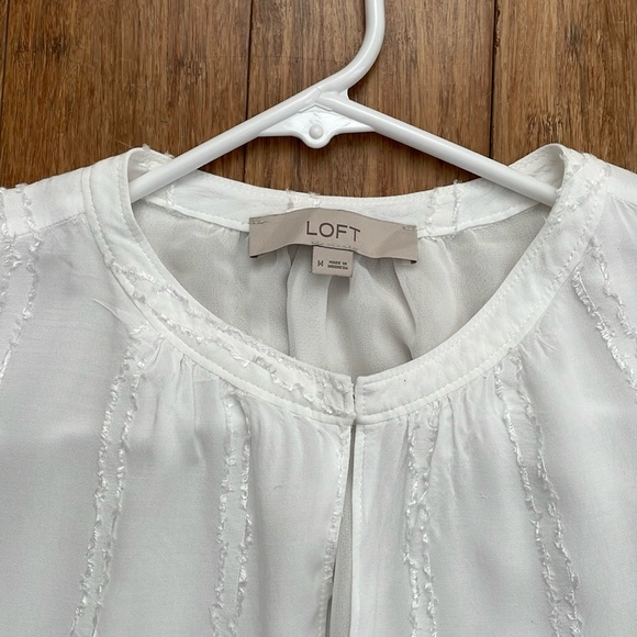 LOFT white sleeveless top - size medium - Picture 3 of 4